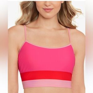 NWT Salt + Cove Juniors' Colorblocked Longline Bikini Top